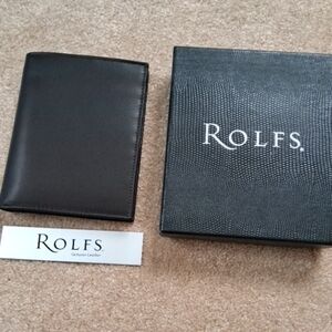 Rolfs Brown Leather Bifold Wallet with Branded Box